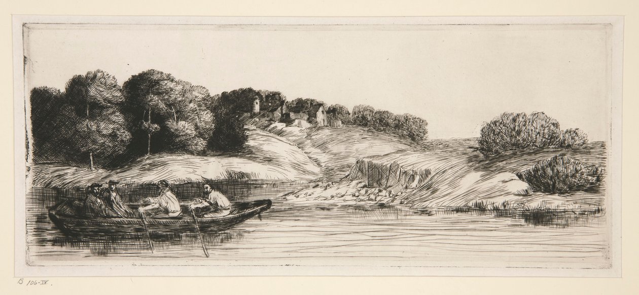 Krajina s lodí (1. deska) od Alphonse Legros