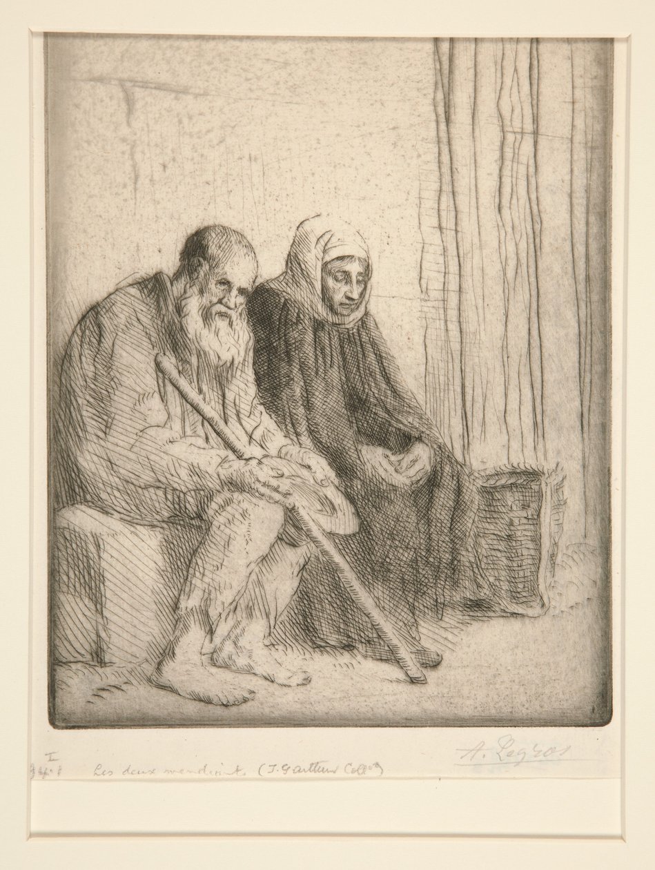 Dva žebráci (Two Beggars) od Alphonse Legros