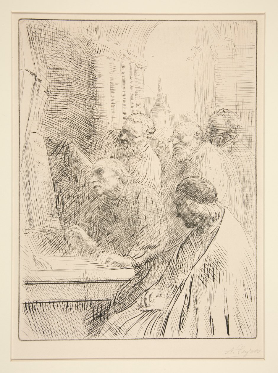 Mniši v L od Alphonse Legros