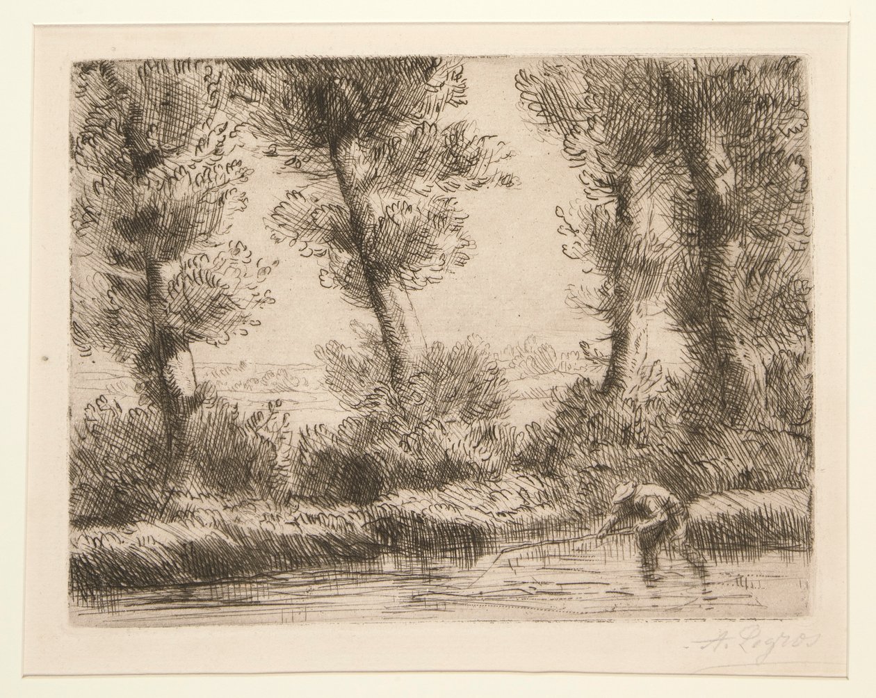 Les bords de la Liane (Břehy Liane) od Alphonse Legros