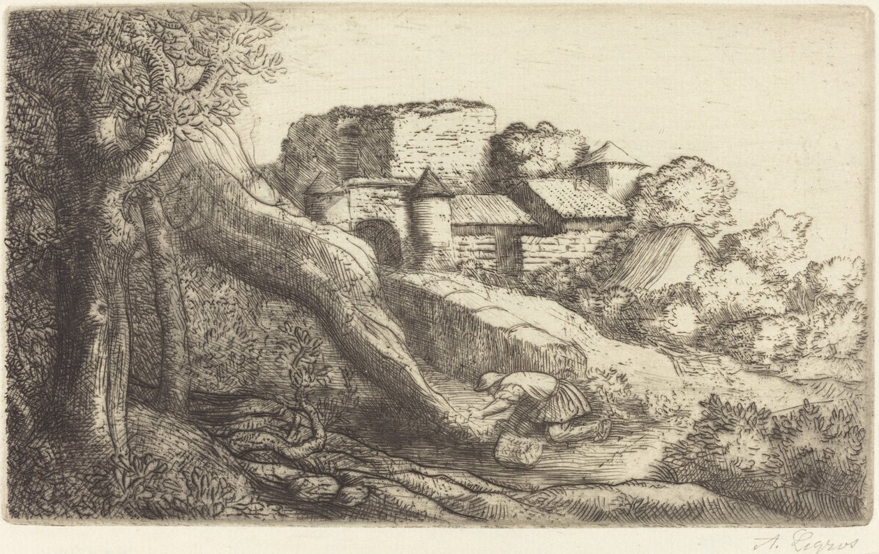 Malý hořák trávy od Alphonse Legros