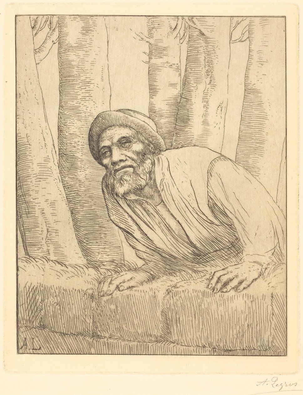 Muž šplhající po zdi (Lezení) od Alphonse Legros