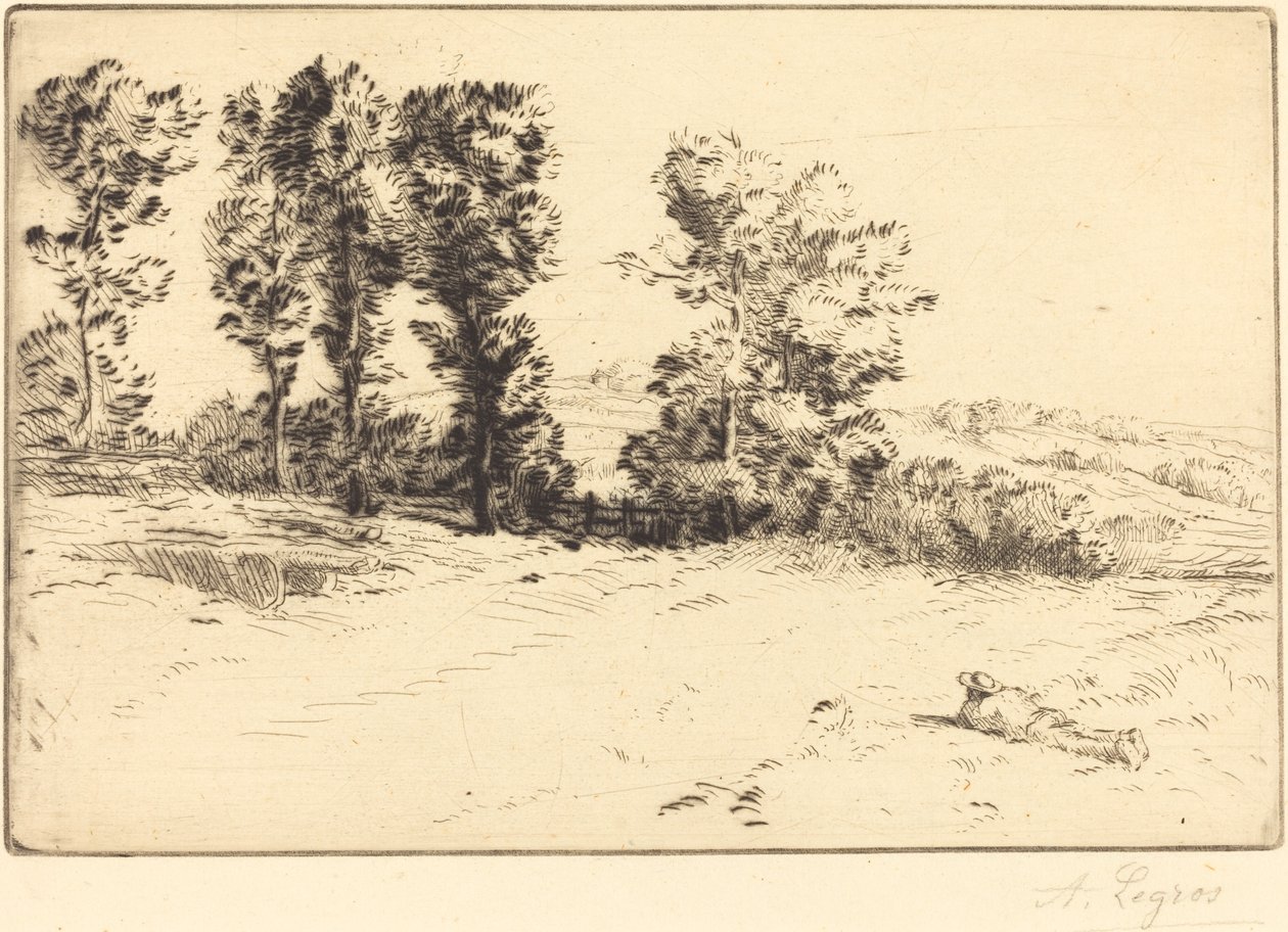 Louka na slunci (Le pre ensoleille) od Alphonse Legros