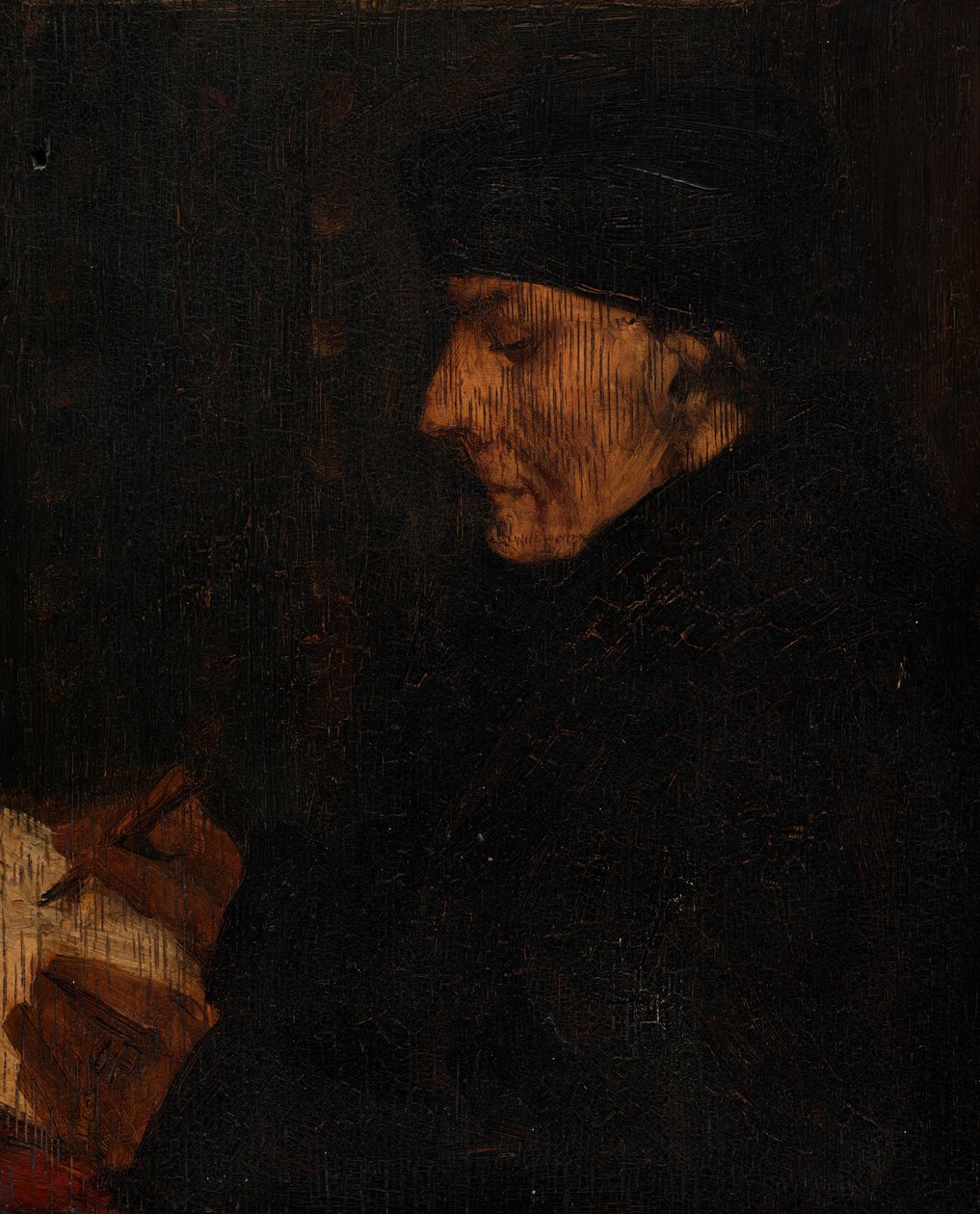 Kopie Holbeinova Erasma podle paměti od Alphonse Legros
