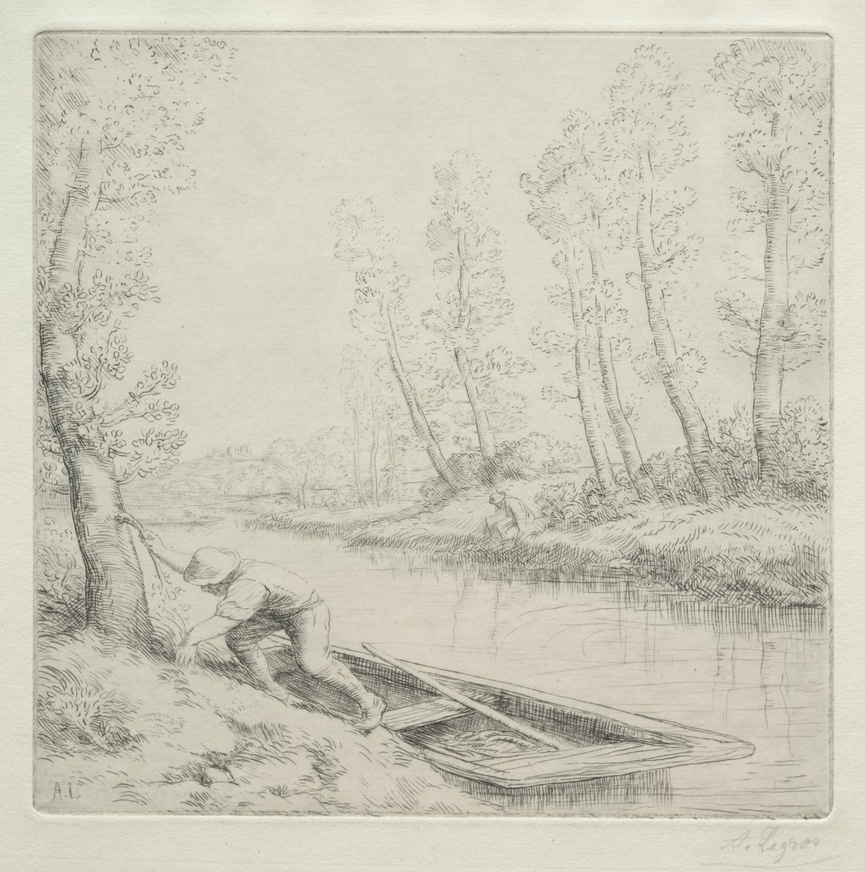 Ráno na řece od Alphonse Legros