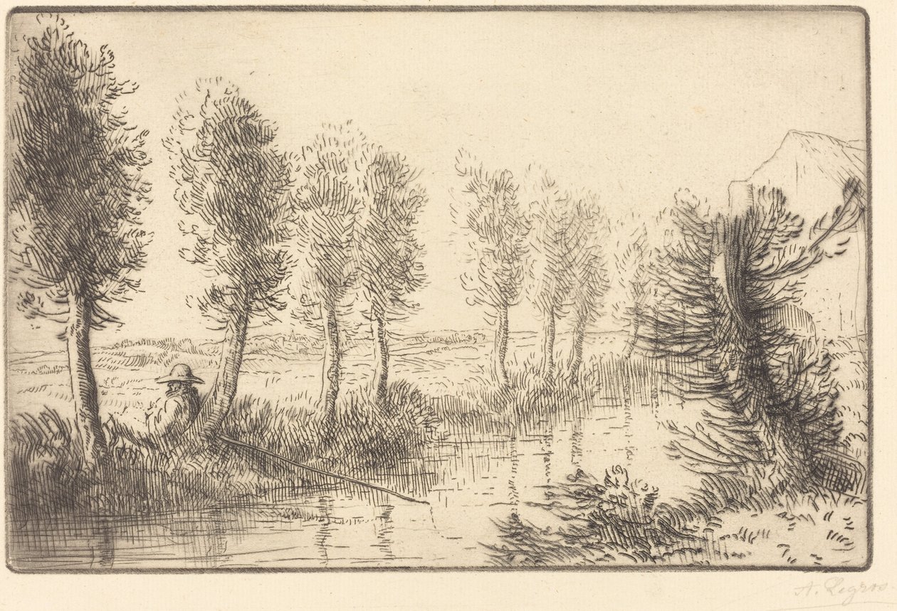 Blízko mlýna (Pres du moulin) od Alphonse Legros
