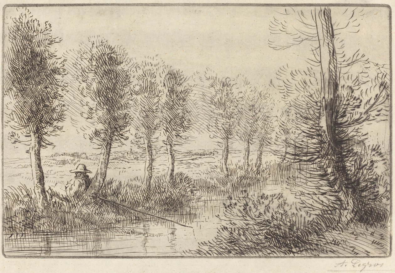 Blízko mlýna (Pres du moulin) od Alphonse Legros