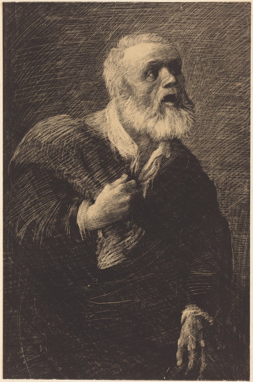 Night Crier (Noční vyvolávač) od Alphonse Legros