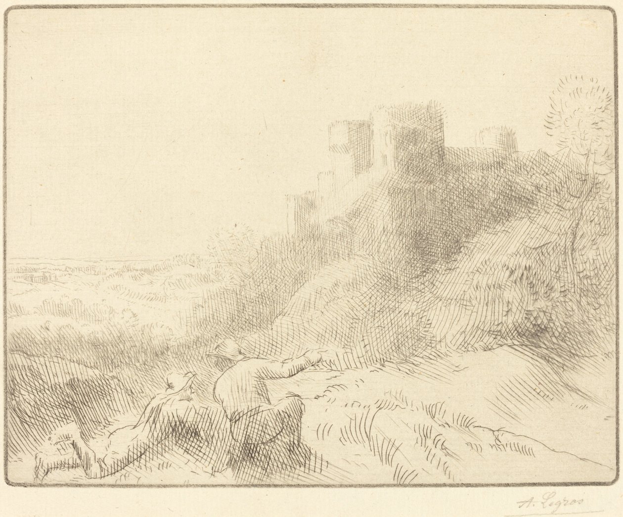 Starý zámek Starý hrad. od Alphonse Legros