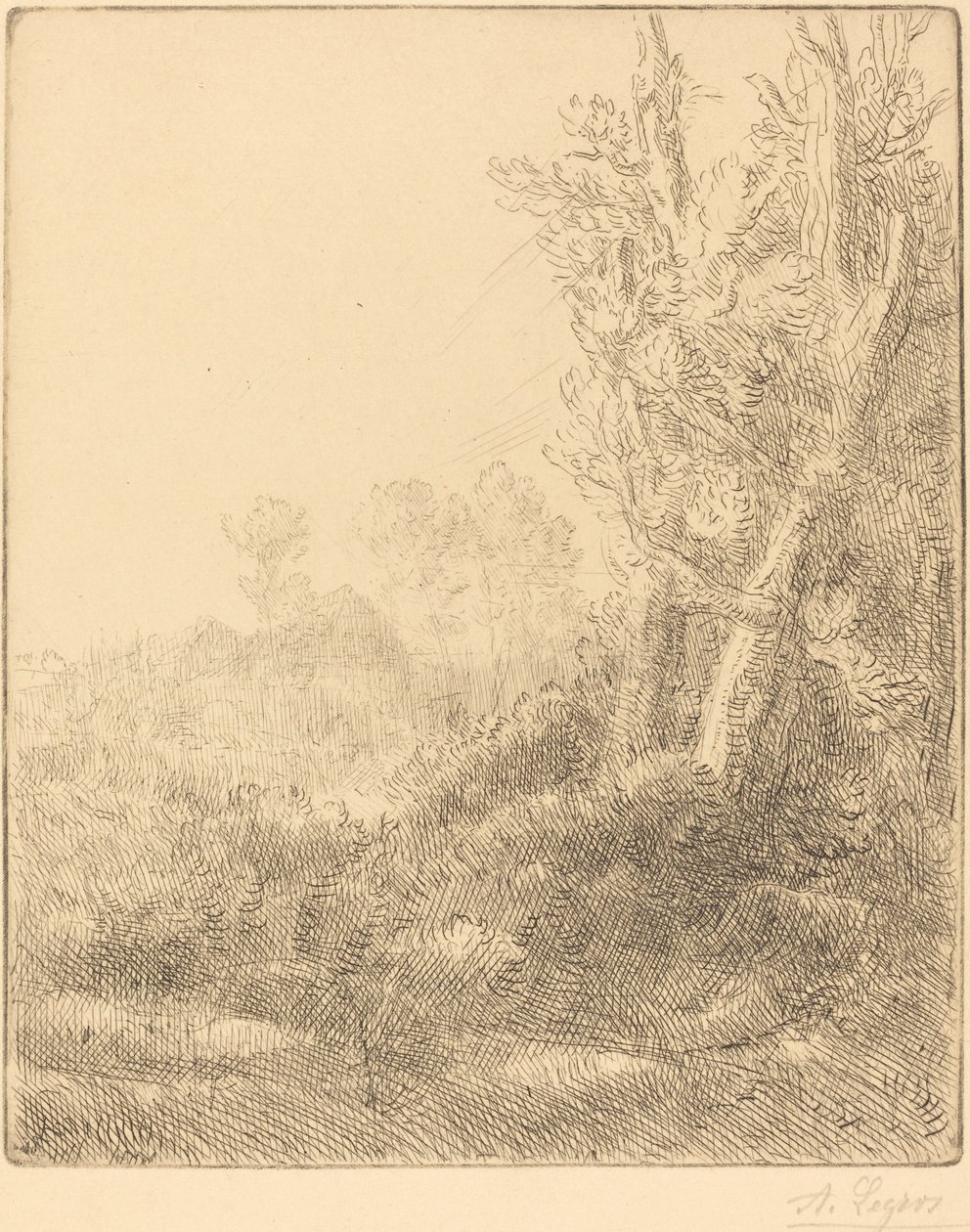 Stará vesnice Staré Město. od Alphonse Legros