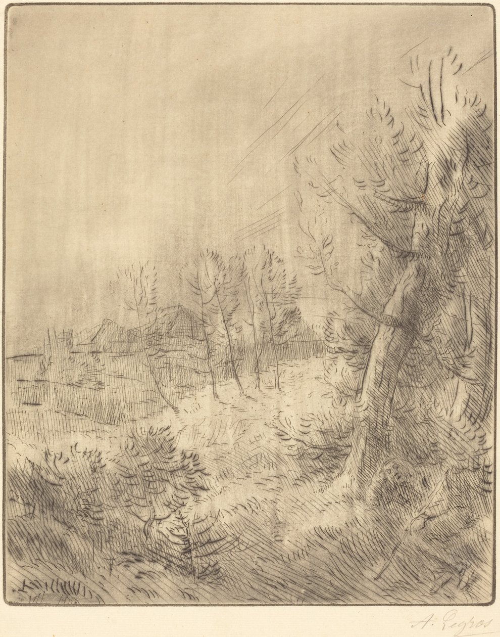 Stará vesnice Staré Město. od Alphonse Legros