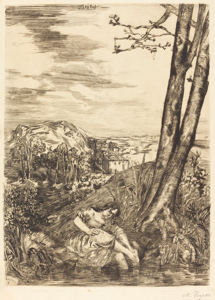 Rolník si myje nohy Rolník si myje nohy, 1860. od Alphonse Legros