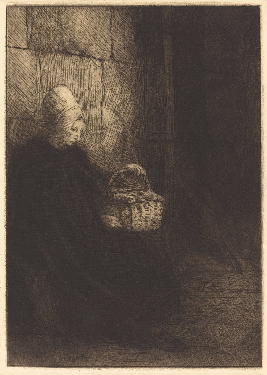 Selka z Boulogne Selka z okolí Boulogne známá jako La femme au panier. od Alphonse Legros
