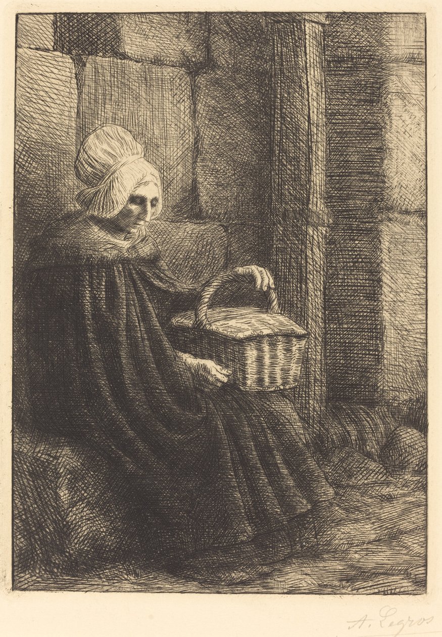 Selka z Boulogne Selka z okolí Boulogne známá jako La femme au panier. od Alphonse Legros