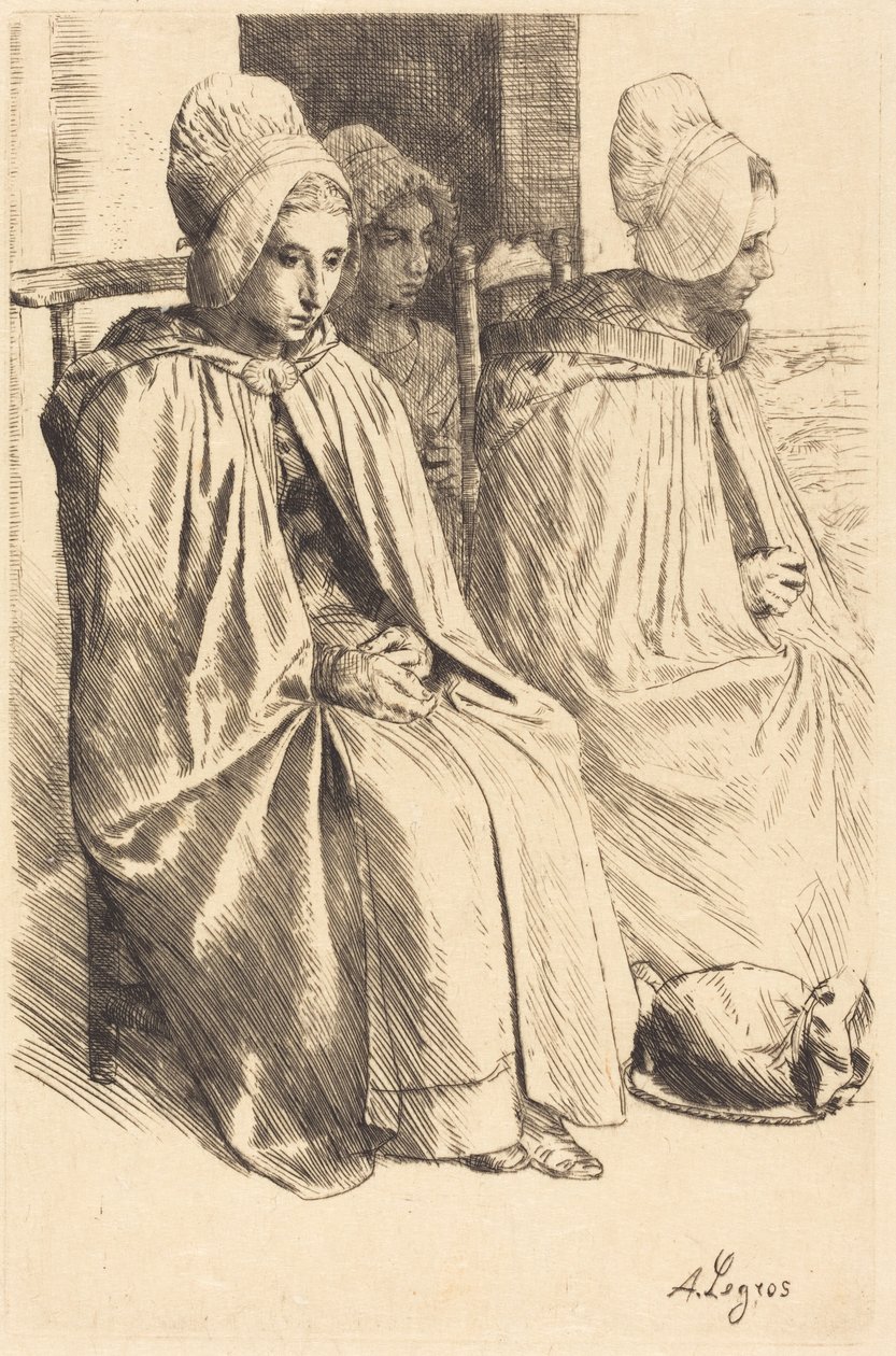 Venkovské ženy z Boulogne (Venkovanky z okolí Boulogne) od Alphonse Legros
