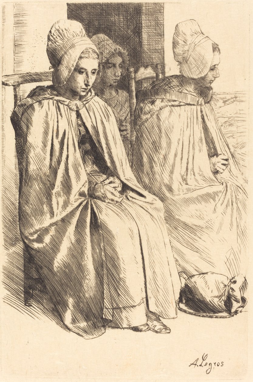 Selské ženy z Boulogne Selské ženy z okolí Boulogne. od Alphonse Legros