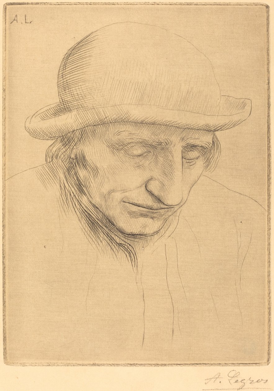 Sedlák v kulatém klobouku Sedlák v kulatém klobouku. od Alphonse Legros