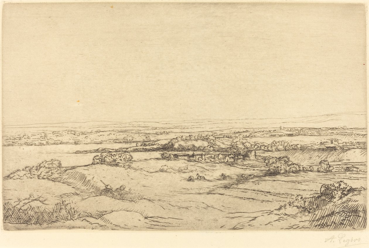 Rovina u jezera od Alphonse Legros