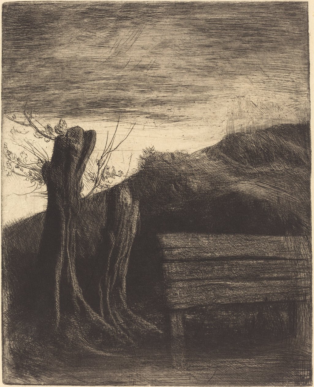 Pollard Willows (Les saules tetards) od Alphonse Legros