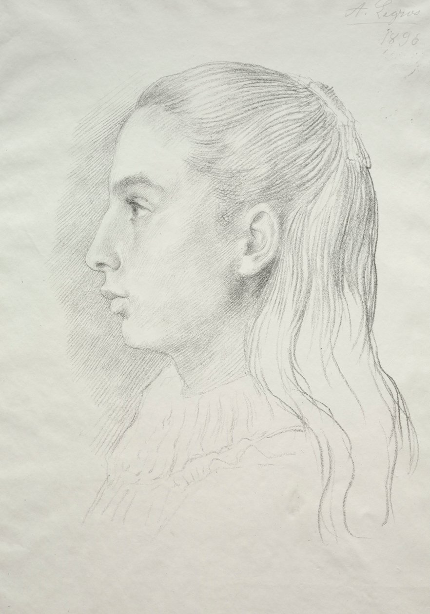 Portrét de Mlle. Nora E. Legros, 1896. od Alphonse Legros