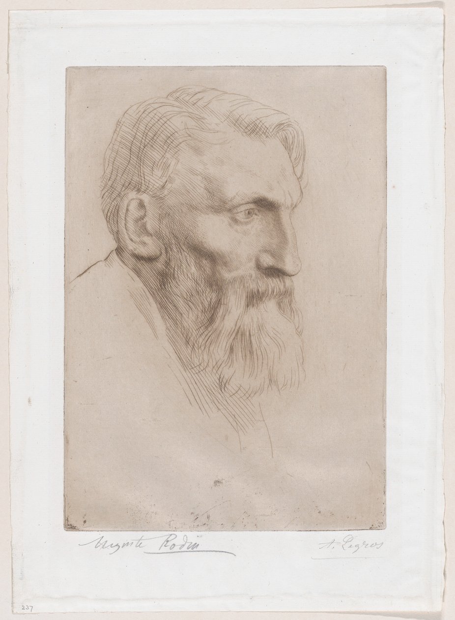 Portrét Auguste Rodina od Alphonse Legros