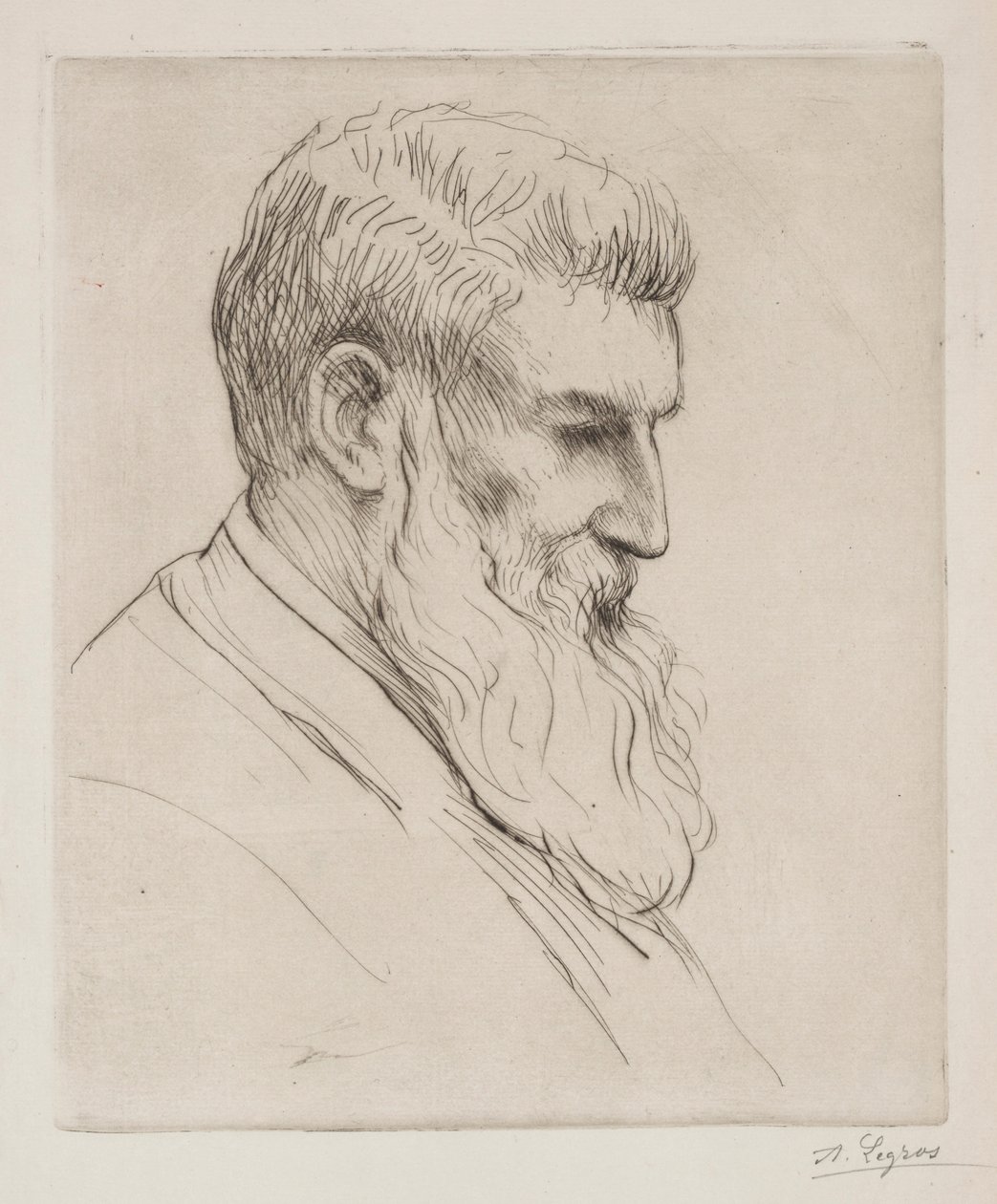 Portrét Craibe Anguse. od Alphonse Legros