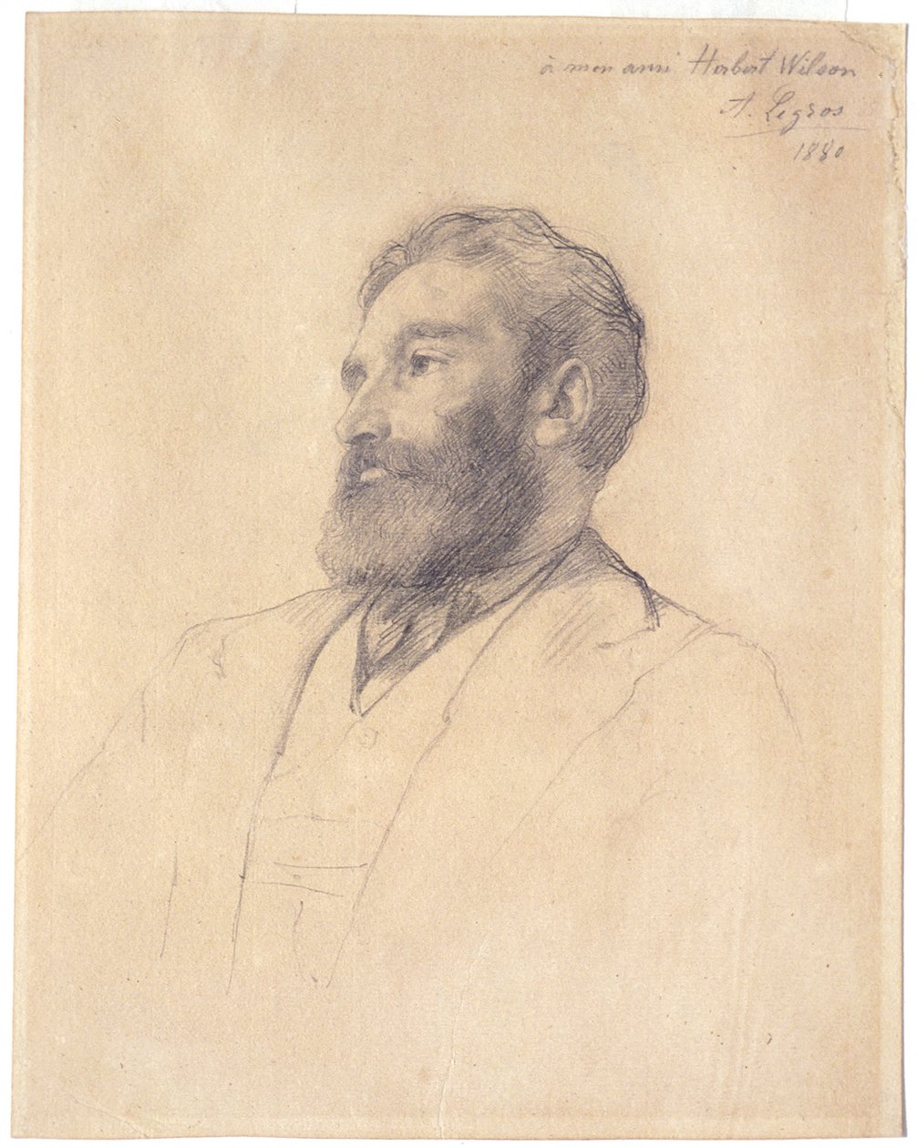 Portrét Herberta Wilsona od Alphonse Legros