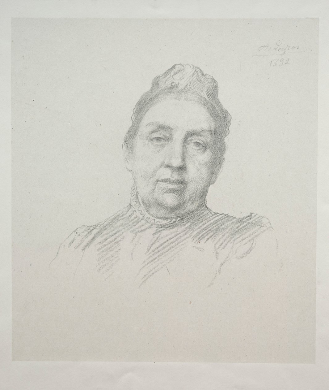 Portrét Madame Kemp, pohled zepředu 3. deska. od Alphonse Legros