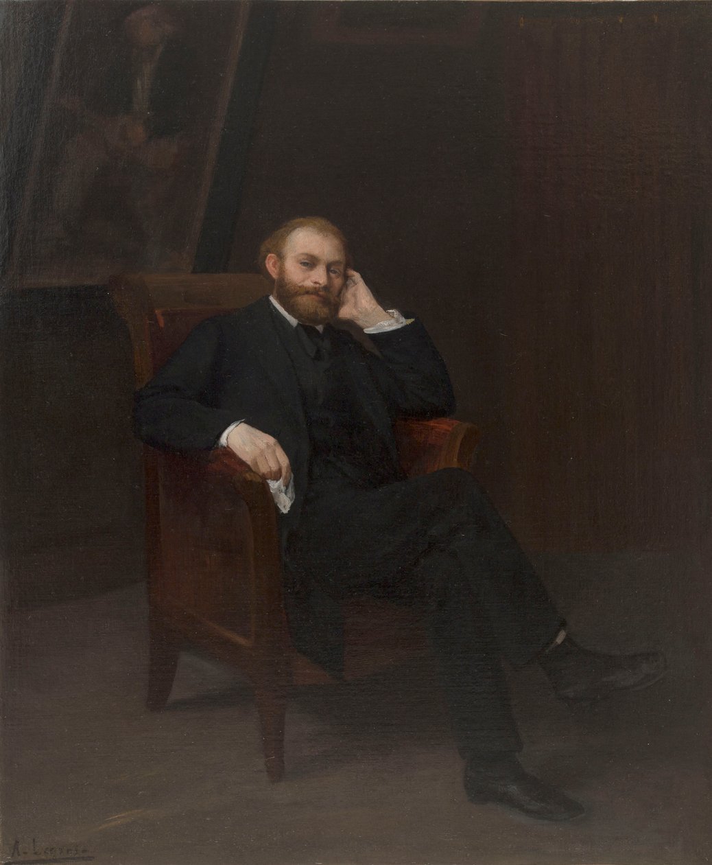 Portrét umělce Édouarda Maneta 1832-1883, 1863. od Alphonse Legros