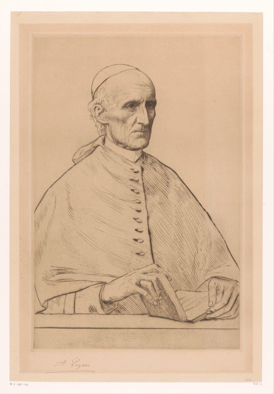 Portrét kardinála Henryho Eduarda Manninga, arcibiskupa westminsterského od Alphonse Legros