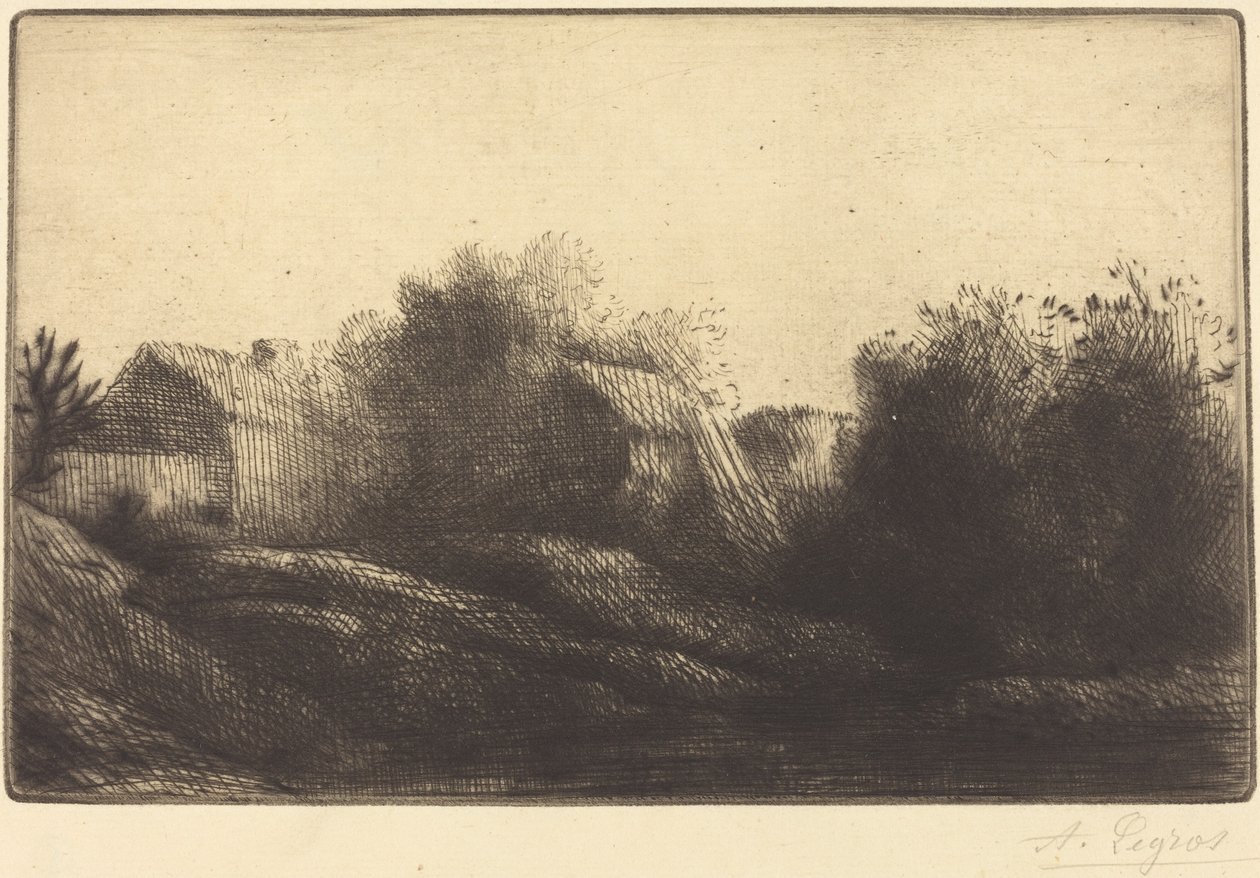 Vzpomínka na My Village Souvenir de mon village. od Alphonse Legros