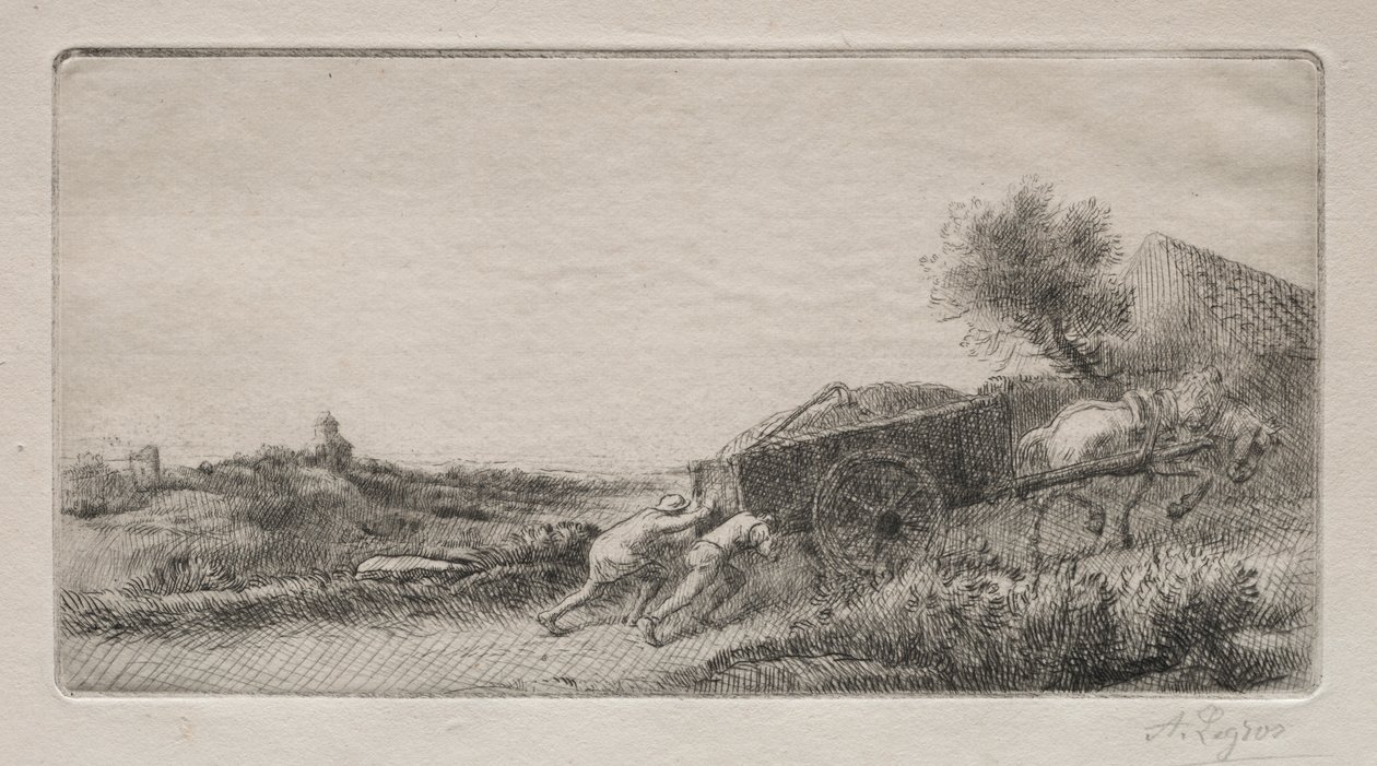 Přinášení sena. od Alphonse Legros