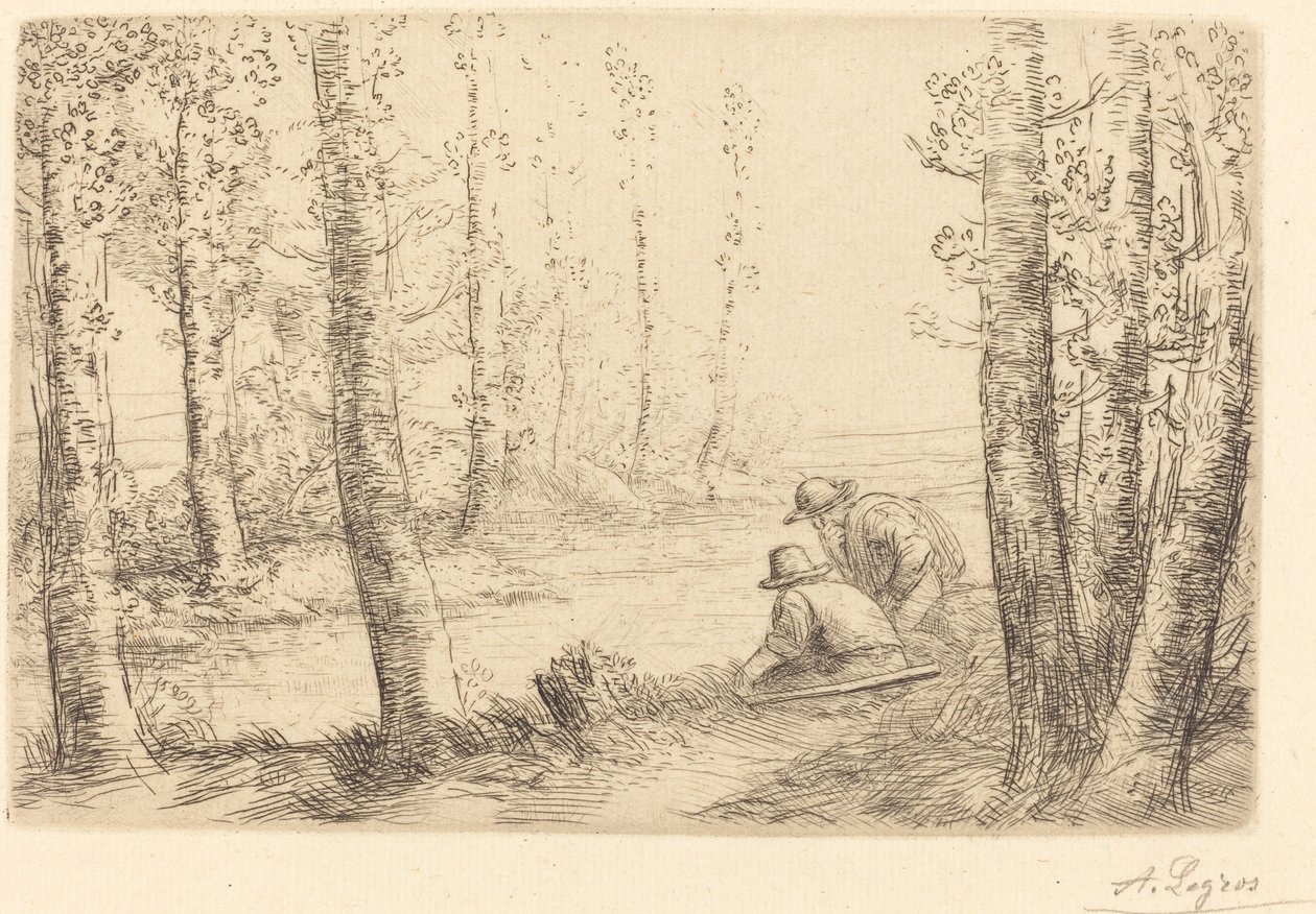 Odpočinek podél břehů řeky (Repos au bord de la riviere) od Alphonse Legros