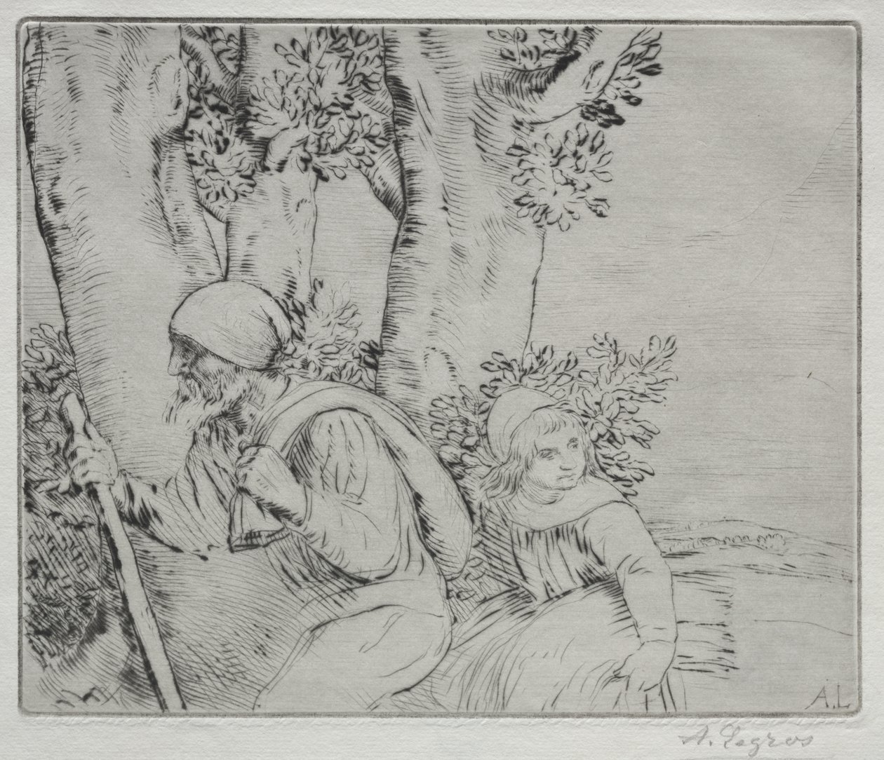Návrat z pole (Le Retour des Champs-2nd Plate) od Alphonse Legros