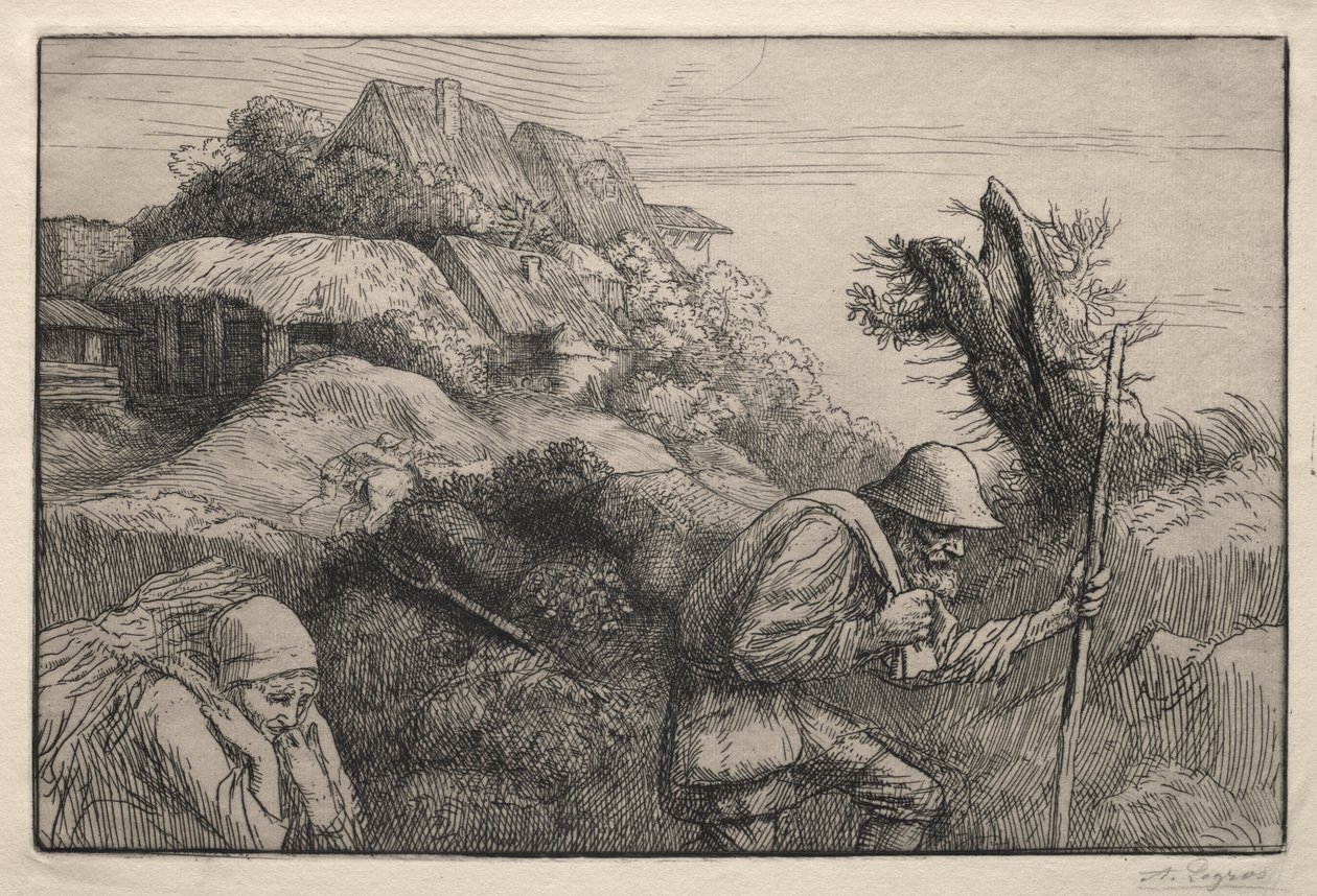 Návrat z lesa od Alphonse Legros