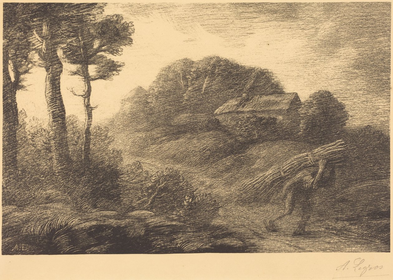Návrat sběrače dříví, 2. deska (Le retour du fagotier) od Alphonse Legros