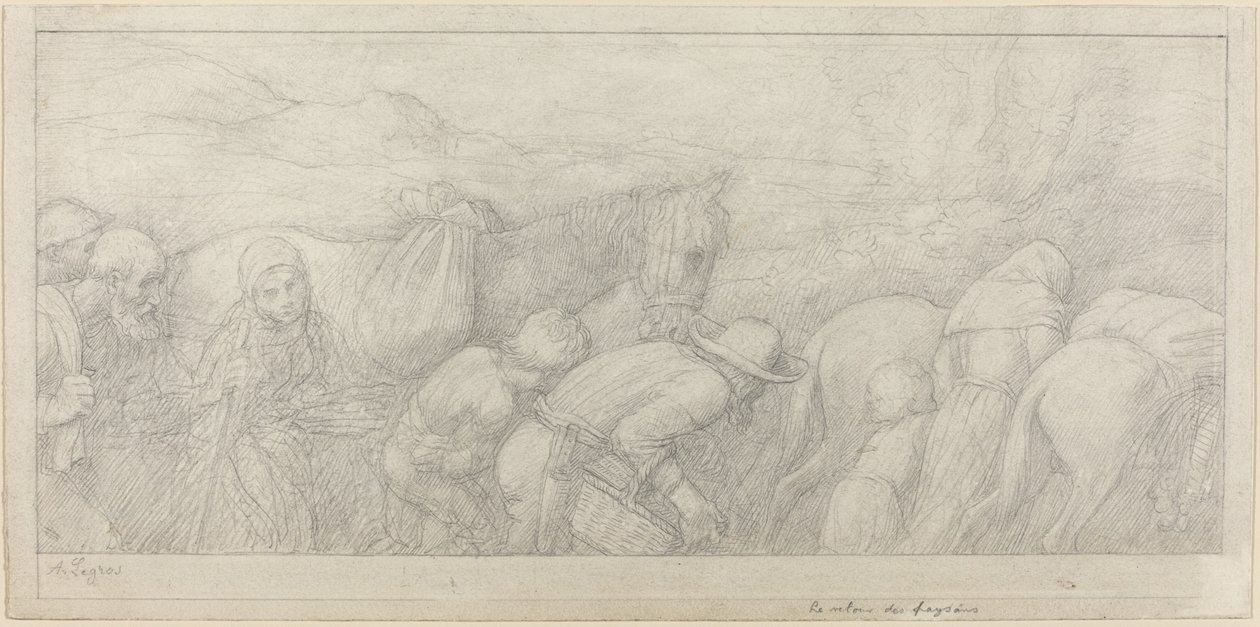 Návrat rolníků od Alphonse Legros