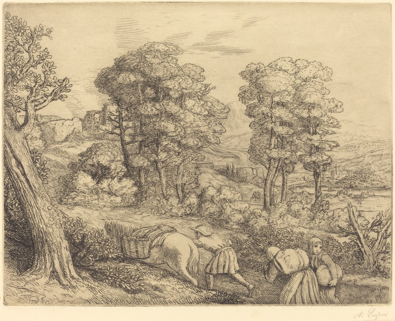 Návrat na Farmu Le retour a la ferme. od Alphonse Legros