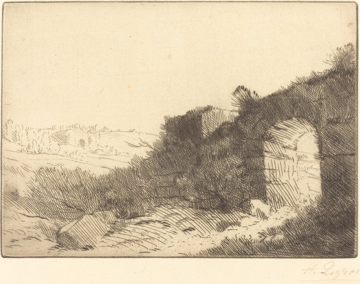 Roman Ruin Ruine Romane. od Alphonse Legros