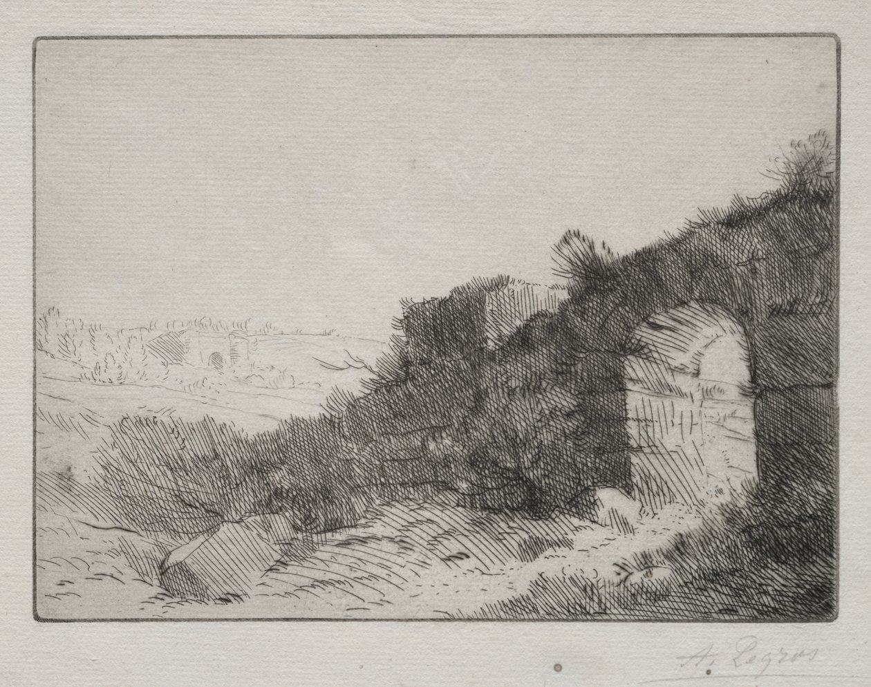 Římské ruiny od Alphonse Legros