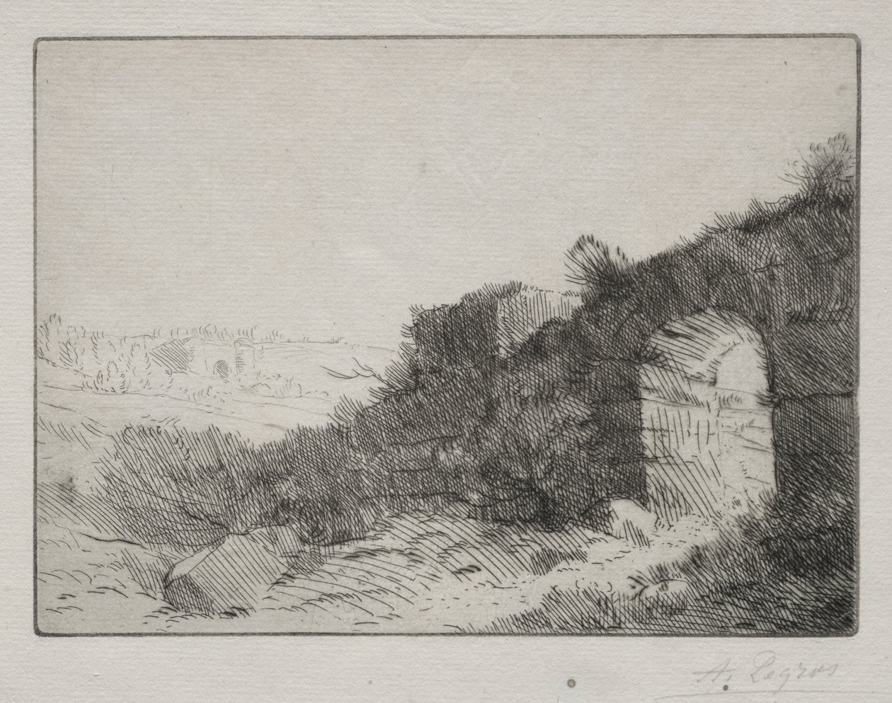 Římské ruiny. od Alphonse Legros