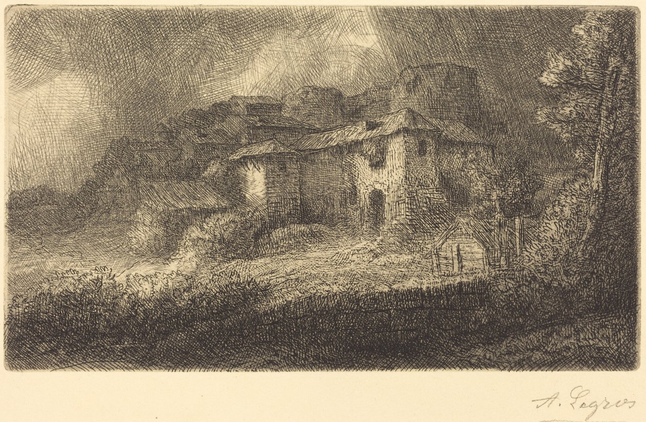 Zříceniny zámku od Alphonse Legros