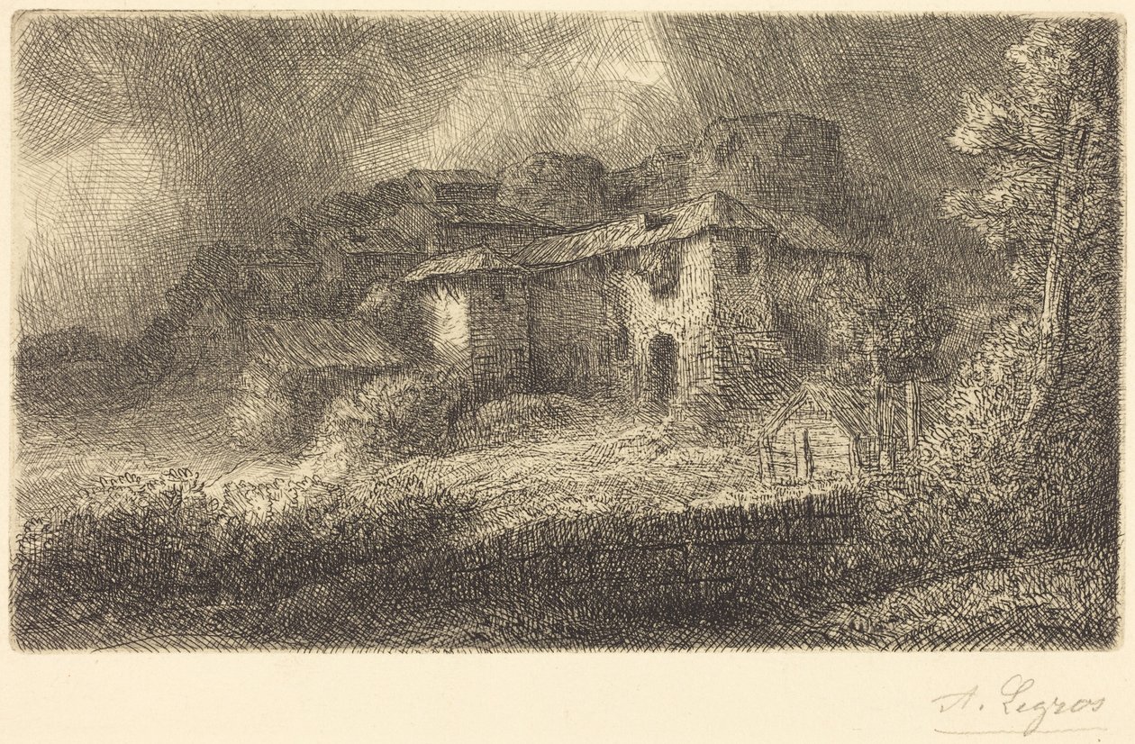 Ruiny zámku (Les ruines du château) od Alphonse Legros