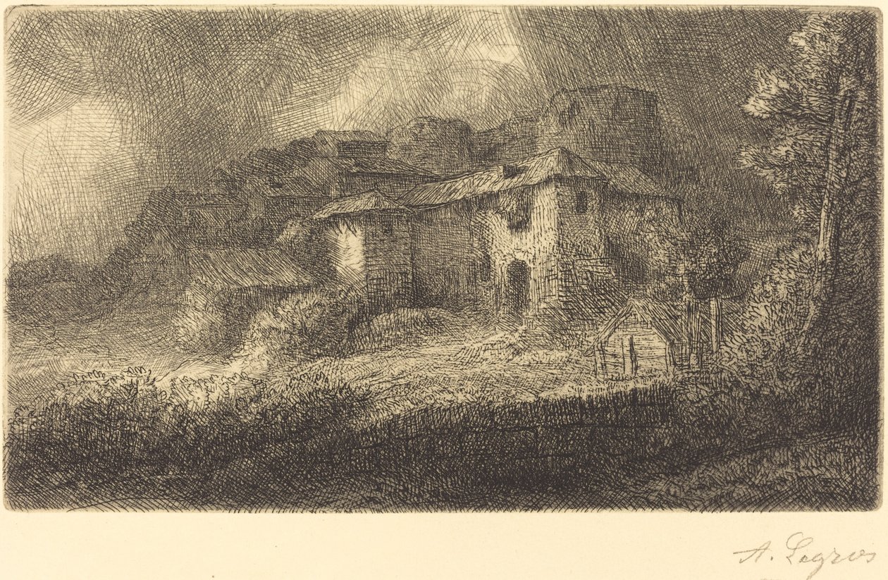 Zřícenina zámku Zřícenina hradu. od Alphonse Legros