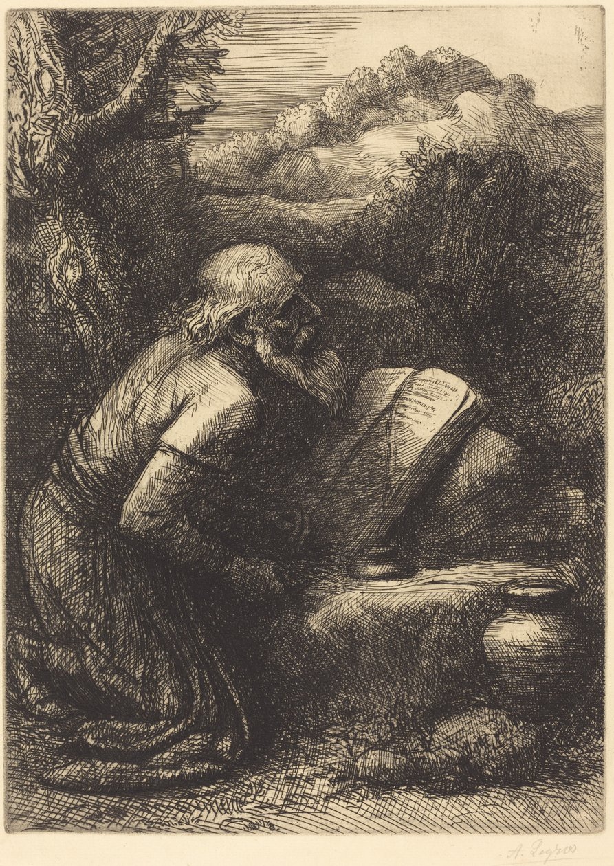 Svatý Jeroným, 2. talíř od Alphonse Legros