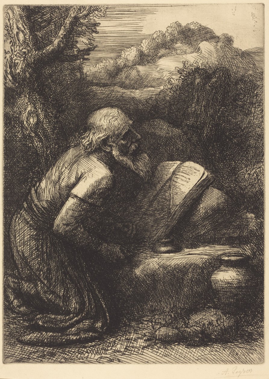 Svatý Jeroným, 2. deska od Alphonse Legros