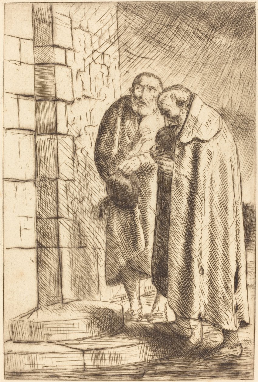 Svatý Petr a svatý Pavel ve dveřích M. Richarda St. Pierre et St. Paul..., Richard. od Alphonse Legros