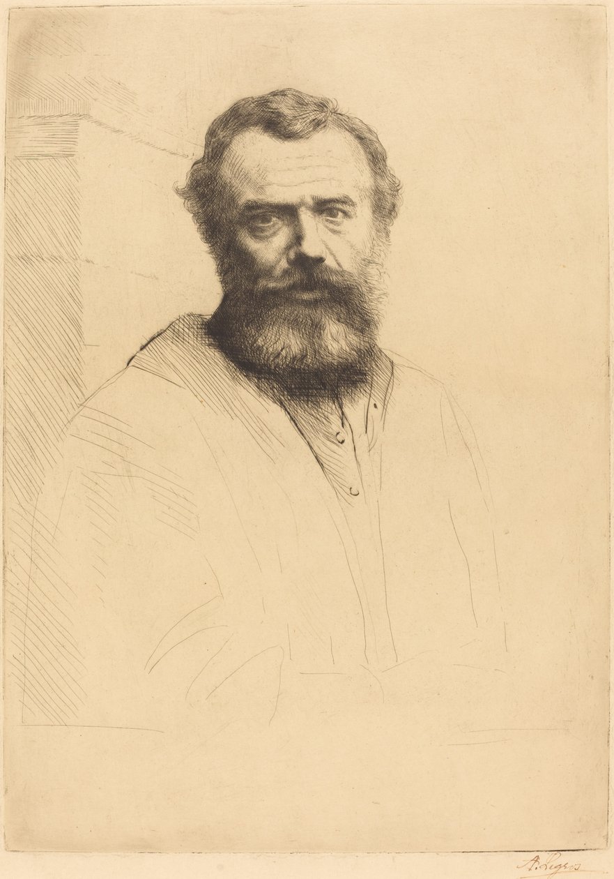Autoportrét, 3. deska. od Alphonse Legros