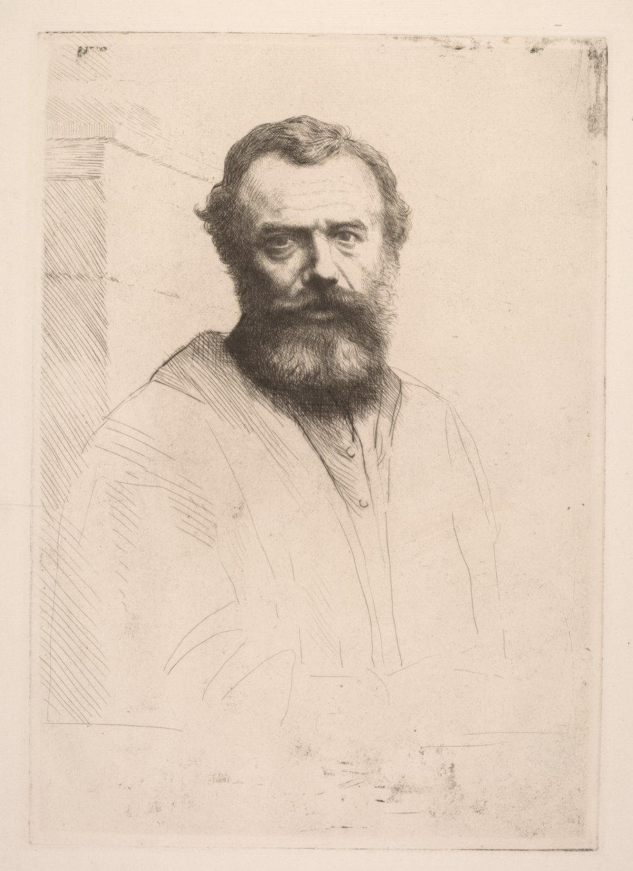 Třetí deska autoportrétu. od Alphonse Legros