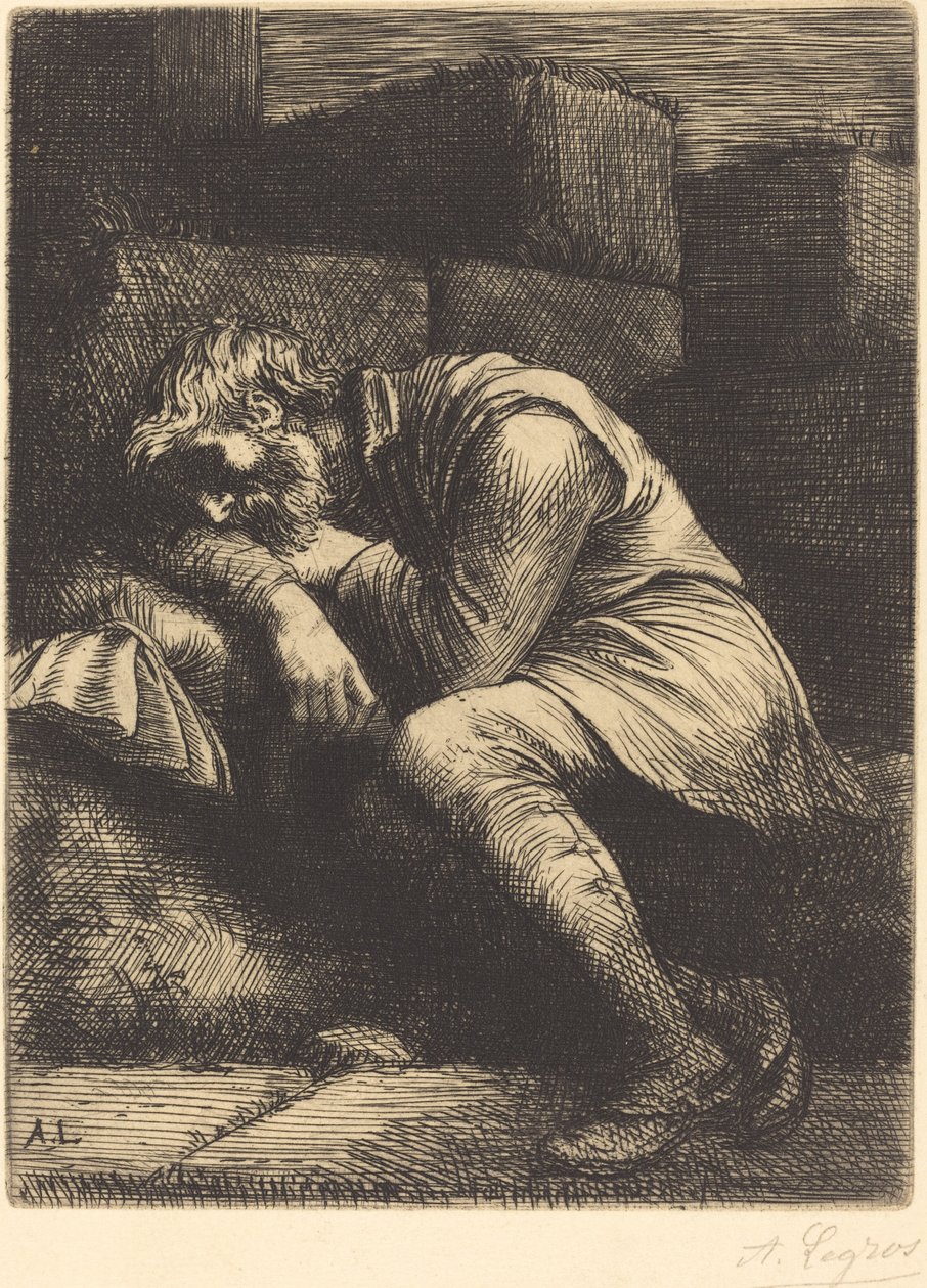 Spící žebrák Spící žebrák. od Alphonse Legros